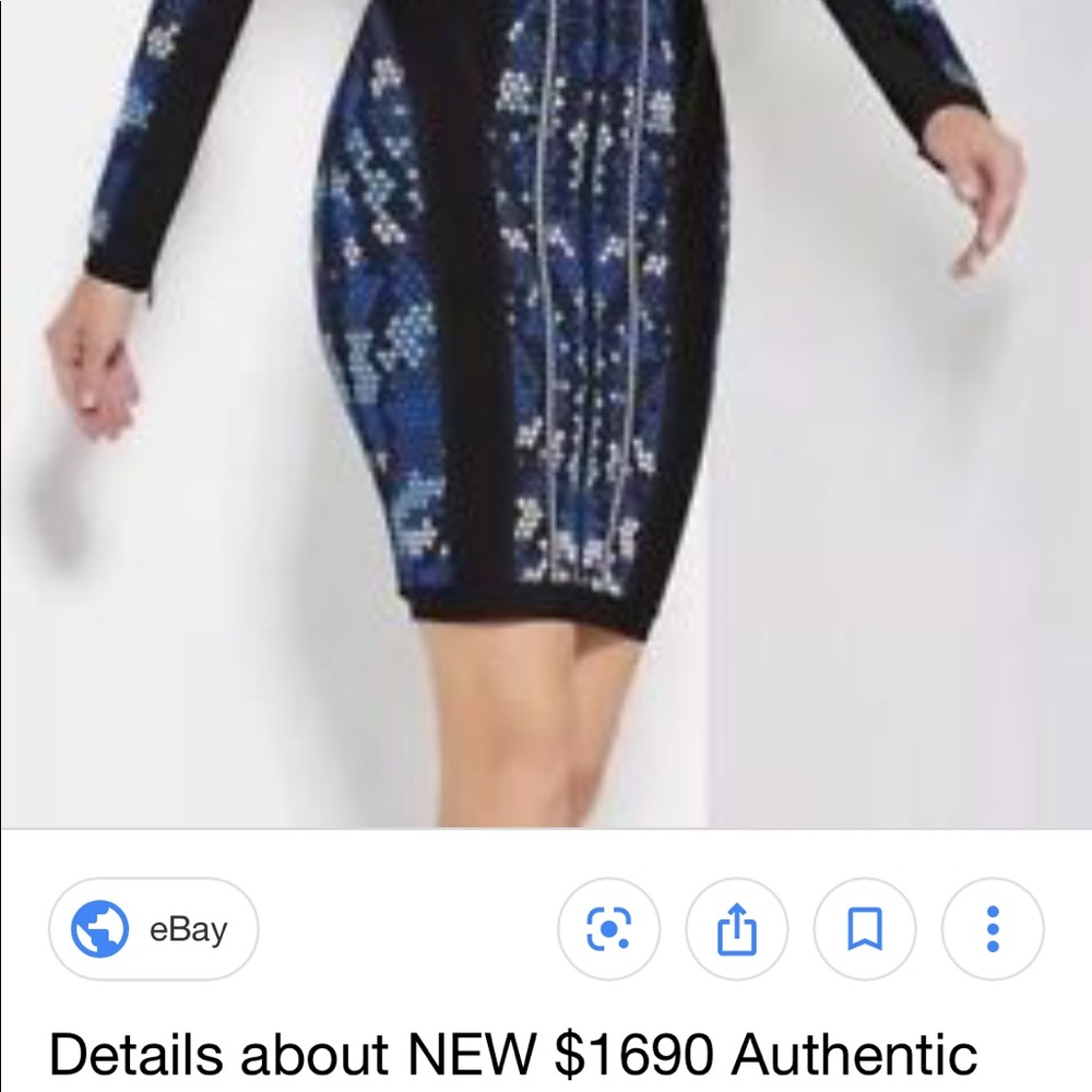 Herve Leger Cold Shoulder Cut Out Bandage Dress - Picture 7 of 8